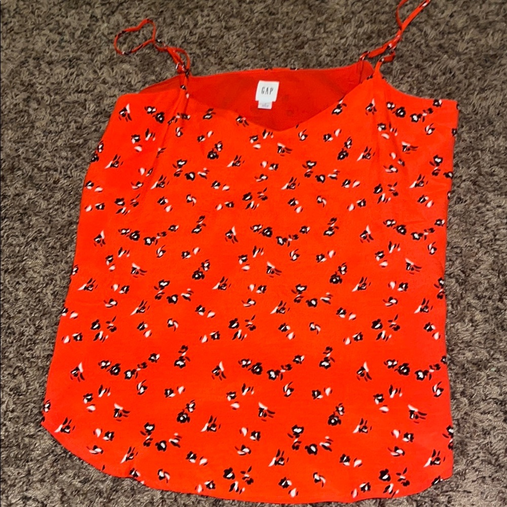 GAP Women's Red Floral Top